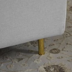 108.6 in. Luxury Polyester L Shape Sectional Sofa Couch with Golden Metal Leg and Convertible Ottoman, Gray by Magic Home -Cheap Tidoin Store gray magic home sofas couches cs w308s00021 4f 1000