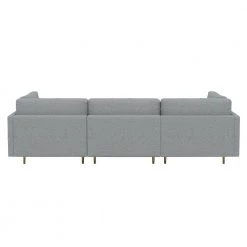 105 in. 4 Pieces Square Arm Linen L Shape Sectional Sofa with Ottoman,Gray by Magic Home -Cheap Tidoin Store gray magic home sofas couches cs wf212759aaf 4f 1000