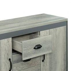 44.48 in. Gray Wood Accent Storage Cabinet with 2 Doors and 3 Drawers by Tidoin 18 44.48 in. Gray Wood Accent Storage Cabinet with 2 Doors and 3 Drawers by Tidoin -Cheap Tidoin Store gray tidoin accent cabinets js ydw3 0104 44 1000