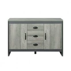44.48 in. Gray Wood Accent Storage Cabinet with 2 Doors and 3 Drawers by Tidoin