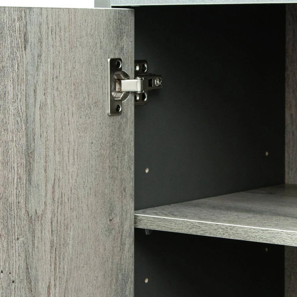 44.48 in. Gray Wood Accent Storage Cabinet with 2 Doors and 3 Drawers by Tidoin 11 44.48 in. Gray Wood Accent Storage Cabinet with 2 Doors and 3 Drawers by Tidoin - Image 9