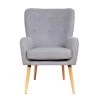 Contemporary Stylish 37.8 in. H Gray Wood Upholstered Sofa Chair with Gray Cushion Wood Legs by Tidoin 1 Contemporary Stylish 37.8 in. H Gray Wood Upholstered Sofa Chair with Gray Cushion Wood Legs by Tidoin -Cheap Tidoin Store gray tidoin accent chairs fm ydw8 3574 64 1000