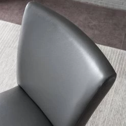 BX-Box 45.75 in. Gray High Back Upholstered Bar Stool with Leather Seat (Set of 2) by Tidoin -Cheap Tidoin Store gray tidoin bar stools lzx ydgb 31gy 4f 1000