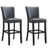 BX-Box 45.75 in. Gray High Back Upholstered Bar Stool with Leather Seat (Set of 2) by Tidoin -Cheap Tidoin Store gray tidoin bar stools lzx ydgb 31gy 64 1000