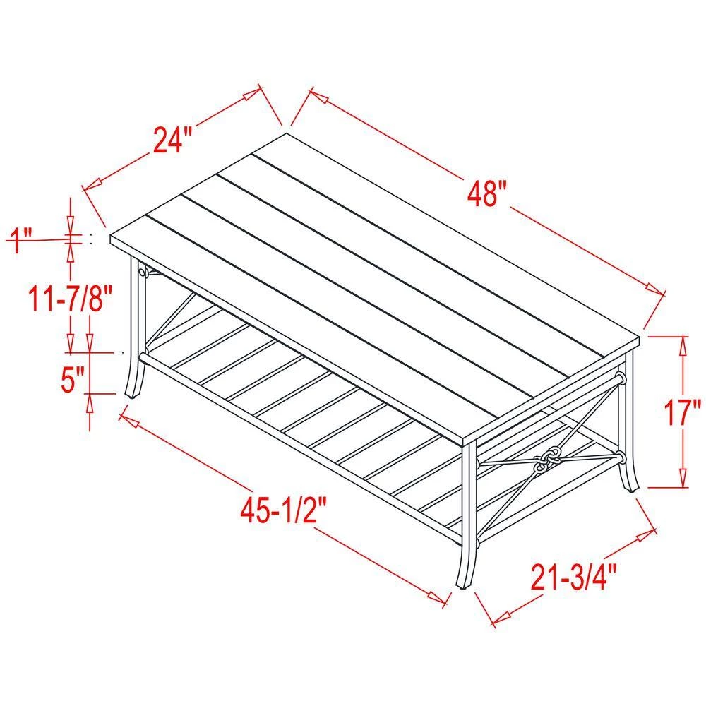 47.6 in. Retro 3-Piece Gray Rectangle Wood Coffee Table Set End Table Set with Shelves and MDF Tabletop by Tidoin 5 47.6 in. Retro 3-Piece Gray Rectangle Wood Coffee Table Set End Table Set with Shelves and MDF Tabletop by Tidoin - Image 3