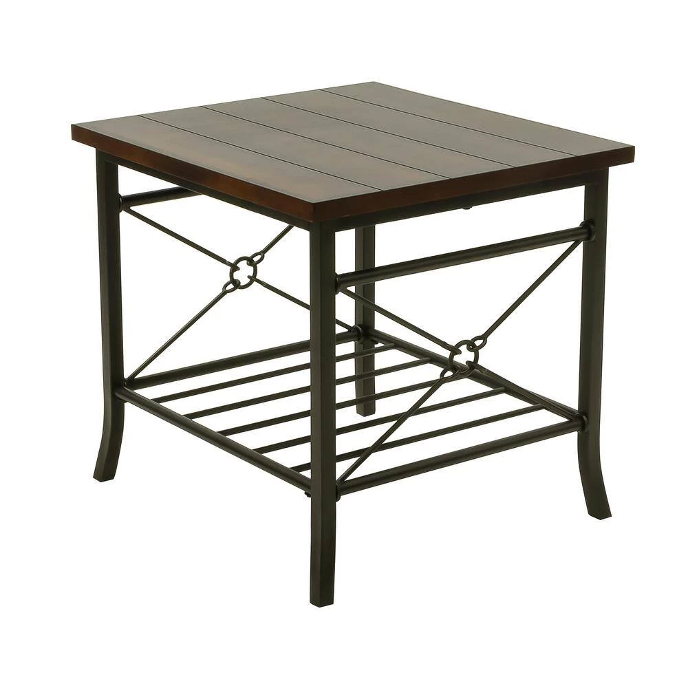 47.6 in. Retro 3-Piece Gray Rectangle Wood Coffee Table Set End Table Set with Shelves and MDF Tabletop by Tidoin 9 47.6 in. Retro 3-Piece Gray Rectangle Wood Coffee Table Set End Table Set with Shelves and MDF Tabletop by Tidoin - Image 7