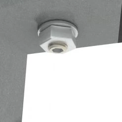 17 in. W x 17 in. D x 20 in. H Gray Small Square Double-Deck Glass Coffee Table Modern Side Center Table by Tidoin -Cheap Tidoin Store gray tidoin coffee tables jws ydw2 339 fa 1000