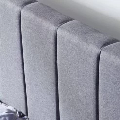 83.5 in. W Gray Wood Frame Platform Bed with Fabric Headboard by Tidoin -Cheap Tidoin Store gray tidoin platform beds jus ydw8 4525 fa 1000