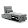 72 in. Width 4 in 1-Gray Fabric Single Extensible Sofa Bed with Adjustable Height Sofa Back by Tidoin -Cheap Tidoin Store gray tidoin sofa beds cysh ydw4 038 64 1000