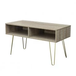 41.73 in. Wood Gray with 2-Open Storage Drawers Fits TV's up to 45 in. with Metal Legs by Tidoin -Cheap Tidoin Store gray tidoin tv stands js ydw3 3153 4f 1000