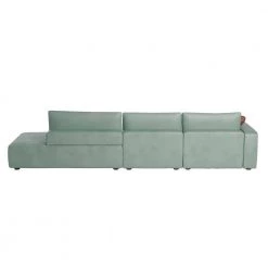 145.76 in. Modern Green Leather L-Shape 4-Seats Corner Sectional Sofa for Living Room by Magic Home -Cheap Tidoin Store green magic home sectional sofas mh sf112gn fa 1000