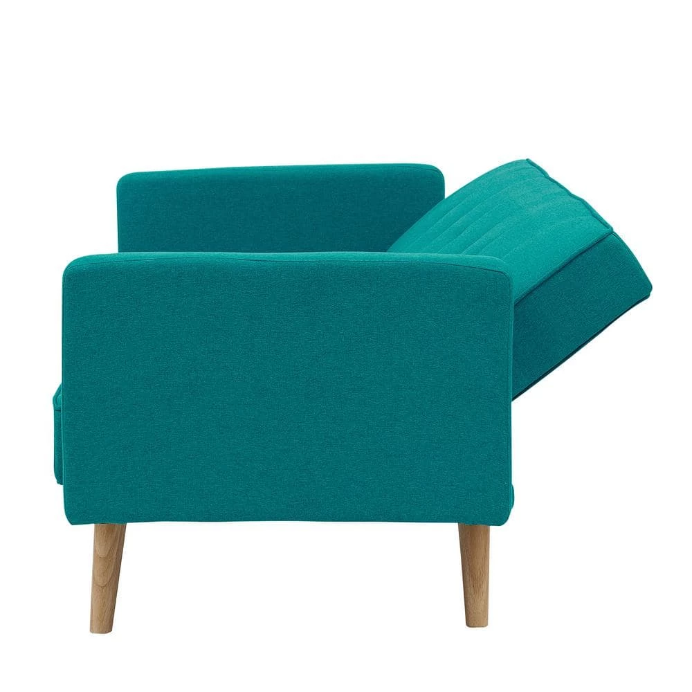 71.6 in. W Green Cotton Upholstery 2-Seater Twin Size Folding Sofa Bed Sleeper by Magic Home 8 71.6 in. W Green Cotton Upholstery 2-Seater Twin Size Folding Sofa Bed Sleeper by Magic Home - Image 6