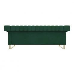 83.86 in. Soft Velvet Square Arm Straight Sofa with Removable Cushion in Green by Magic Home -Cheap Tidoin Store green magic home sofas couches cs w247s00043 1f 1000