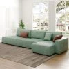 145.76 in. Modern Green Leather L-Shape 4-Seats Corner Sectional Sofa for Living Room by Magic Home -Cheap Tidoin Store green magic home sofas couches z 0516b001 d276 64 1000