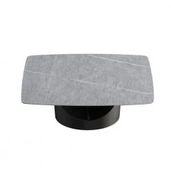 62.99 in. Modern Rectangular Grey Sintered Stone Dining Table with Black Carbon Steel Legs by Magic Home -Cheap Tidoin Store grey and black magic home kitchen dining tables mh dtt16ag l5b 4f 1000