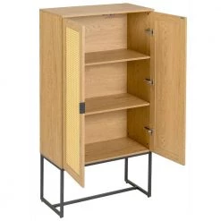 15.7 in. D x 63 in. W x 29.5 in. H Light Wood Cabinet Storage Cabinet with 2-Doors and 3-Shelf by Tidoin -Cheap Tidoin Store light brown wood tidoin accent cabinets cg ydw1 800 77 1000