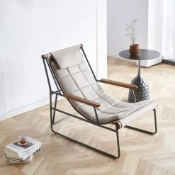 Light Gray Tan Linen Fabric Chaise Lounge Chair by Magic Home -Cheap Tidoin Store light gray magic home chaise lounges cs w131950935 1f 1000