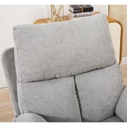 Swivel Rocker Chenille Fabric Manual Recliner Theater Sofa Chair for Living Room,Light Gray by Magic Home -Cheap Tidoin Store light gray magic home recliners cs pp195587daa 1f 1000