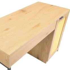 47.2 in. Rectangular Light Wood 1-Drawer Computer Desk with 1-Door and 2-Shelf by Tidoin -Cheap Tidoin Store light wood tidoin computer desks cg ydw1 799 1f 1000