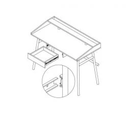 43.3 in. Rectangular Light Wood 1-Drawer Computer Desk Office Table with Foot Rack by Tidoin -Cheap Tidoin Store light wood tidoin computer desks fm ydw8 3804 77 1000