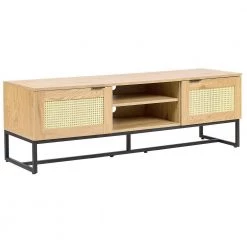 59 in. Metal Light Wood TV Stand Console Table with 2-Doors and 6-Shelf TV's up to 65 in. by Tidoin -Cheap Tidoin Store light wood tidoin tv stands cg ydw1 793 4f 1000