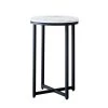 17.32 in. W Black Mental Frame Modern Round Side Table With Faux Marble Color Top by Magic Home -Cheap Tidoin Store marble magic home end side tables cs w24723153 64 1000