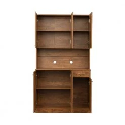 Modern 70.87 in. H Medium Wood Freestanding Kitchen Pantry Kitchen Cabinet with 6-Doors and 1-Drawer by Tidoin -Cheap Tidoin Store medium wood tidoin pantry cabinets js ydw3 0060 77 1000