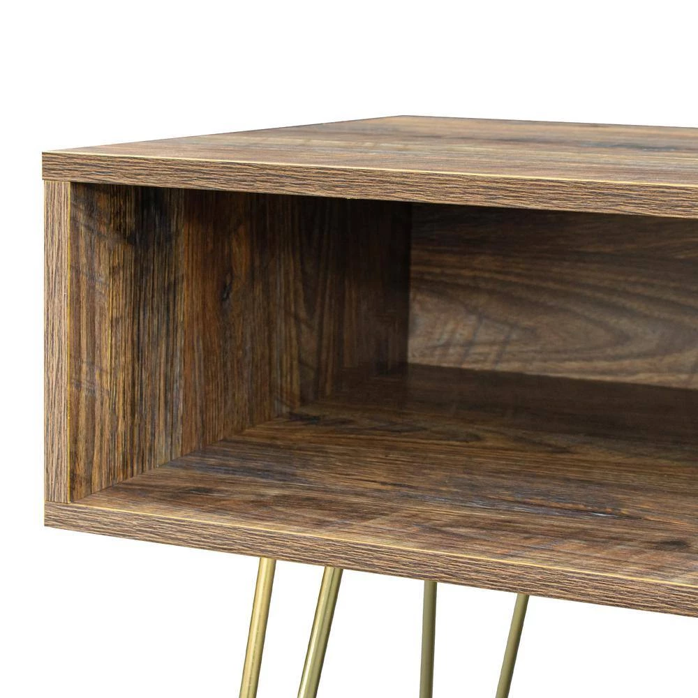 41.73 in. Wood Medium Wood with 2-Open Storage Drawers Fits TV's up to 45 in. with Metal Legs by Tidoin 9 41.73 in. Wood Medium Wood with 2-Open Storage Drawers Fits TV's up to 45 in. with Metal Legs by Tidoin - Image 7