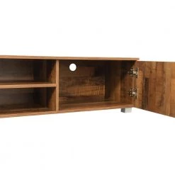 Modern 63 in. Wood Medium Wood TV Stand Console Table with 2-Doors and 2-Shelves Fits TV's up to 55 in. by Tidoin -Cheap Tidoin Store medium wood tidoin tv stands js ydw3 6067 4f 1000