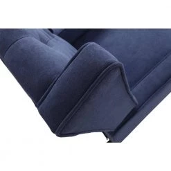 Navy Blue Polyester Linen Comfortable Rocking Chair Accent Chair with Arms by Magic Home -Cheap Tidoin Store navy blue magic home rockers gliders ottomans cs w39524908 1f 1000