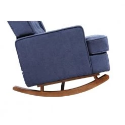 Navy Blue Polyester Linen Comfortable Rocking Chair Accent Chair with Arms by Magic Home -Cheap Tidoin Store navy blue magic home rockers gliders ottomans cs w39524908 76 1000