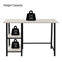 22.4 in.W Rectangular Oak Color Metal Frame Computer Desk with Wood Surface by Magic Home -Cheap Tidoin Store oak color magic home computer desks cs w42721101 fa 1000