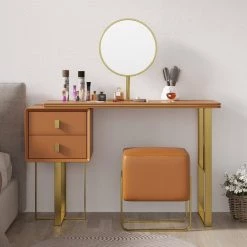 Modern Orange Dresser Makeup Table with Mirror and Stool Bedroom Furniture with 2 Drawers 30 in. x 47 in. x 16 in. by Magic Home 12 Modern Orange Dresser Makeup Table with Mirror and Stool Bedroom Furniture with 2 Drawers 30 in. x 47 in. x 16 in. by Magic Home -Cheap Tidoin Store orange magic home dressers mh dr001or 31 1000