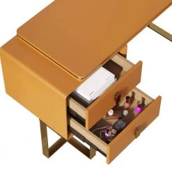 Modern Orange Dresser Makeup Table with Mirror and Stool Bedroom Furniture with 2 Drawers 30 in. x 47 in. x 16 in. by Magic Home 10 Modern Orange Dresser Makeup Table with Mirror and Stool Bedroom Furniture with 2 Drawers 30 in. x 47 in. x 16 in. by Magic Home -Cheap Tidoin Store orange magic home dressers mh dr001or 4f 1000