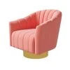 30.31 in. Velvet Swivel Barrel Chair in Pink by Magic Home -Cheap Tidoin Store pink magic home accent chairs mh sf109p 64 1000