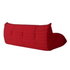 2 Pieces Bean Bag Teddy Velvet Top Thick Seat Living Room Lazy Sofa in Red (1 Seater + 3 Seater) by Magic Home -Cheap Tidoin Store red magic home living room sets cs w308s00008 1f 1000