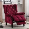 Diamond Tufted Red Velvet Push Back Wingback Armchair Recliner by Magic Home 2 Diamond Tufted Red Velvet Push Back Wingback Armchair Recliner by Magic Home -Cheap Tidoin Store red magic home recliners cs w50125177 64 1000
