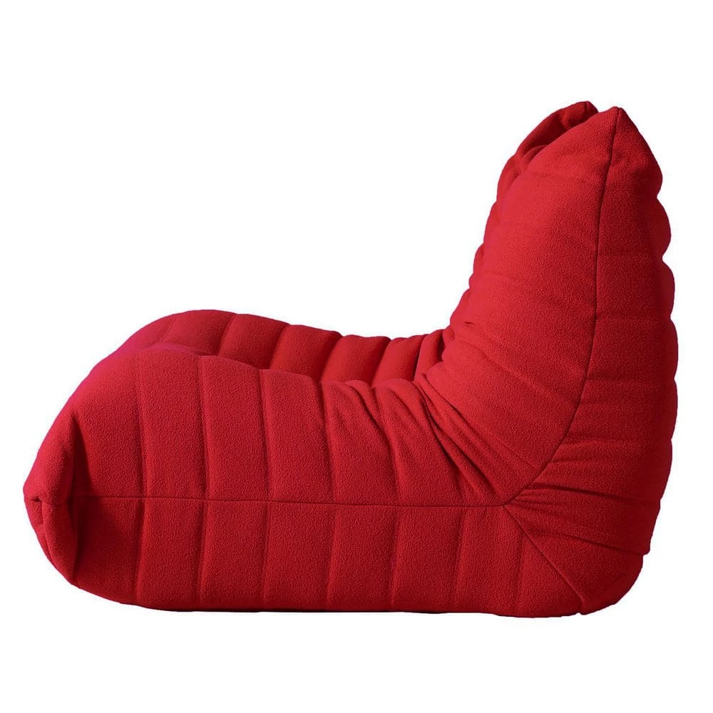 3-Piece Teddy Velvet Comfy Seat Lazy Sofa Living Room Set in Red (2 Seater + 3 Seater + 4 Seater ) by Magic Home 6 3-Piece Teddy Velvet Comfy Seat Lazy Sofa Living Room Set in Red (2 Seater + 3 Seater + 4 Seater ) by Magic Home - Image 4