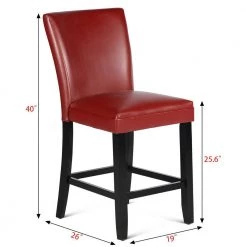 BX-Box Red Leather High Back Upholstered Dining Chair (Set of 2) by Tidoin -Cheap Tidoin Store red tidoin dining chairs lxz ydzb 31rd c3 1000