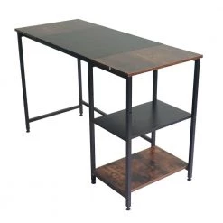 Rustic Brown 47 in. Rectangular Computer Desk with 2 Shelves by Tidoin -Cheap Tidoin Store rustic brown tidoin computer desks gc ydb0 9980 c3 1000