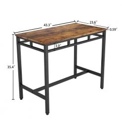 Modern 5-Piece Rectangular Rustic Brown Wood Top Dining Sets Seats 4 by Tidoin -Cheap Tidoin Store rustic brown tidoin dining room sets jhx ydw1 0680 c3 1000