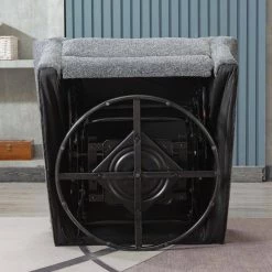 Manual Swivel Chenille Fabric Home Theater Recliner Chair,Smoke Grey by Magic Home -Cheap Tidoin Store smoke grey magic home recliners cs w50126904 1f 1000