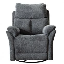 Manual Swivel Chenille Fabric Home Theater Recliner Chair,Smoke Grey by Magic Home