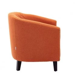 Orange Microfiber Fabric Wood Accent Barrel Chair with Nailheads by Magic Home -Cheap Tidoin Store solid magic home accent chairs cs w39526694 31 1000