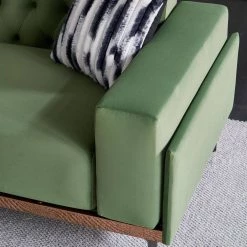 84.25 in. Tufted Comfy Fabric Sofa with Metal Leg in Turquoise by Magic Home -Cheap Tidoin Store turquoise magic home sofas couches cs pp038818daa 31 1000