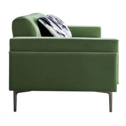 84.25 in. Tufted Comfy Fabric Sofa with Metal Leg in Turquoise by Magic Home -Cheap Tidoin Store turquoise magic home sofas couches cs pp038818daa 4f 1000