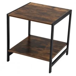 19 in. D x 19 in. W X 20 in. H Vintage Square Wood Coffee Table by Tidoin