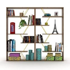 33 in. W x 62 in. H Walnut and Yellow Wood 5 Shelf Standard Bookcase by Tidoin 13 33 in. W x 62 in. H Walnut and Yellow Wood 5 Shelf Standard Bookcase by Tidoin -Cheap Tidoin Store walnut and yellow tidoin bookcases bookshelves fur ydb0 511 31 1000