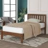 Walnut Color Twin Size Wood Platform Bed with Headboard and Wood Slat Support by Magic Home -Cheap Tidoin Store walnut magic home platform beds cs wf191770aad 64 1000
