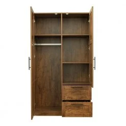 Modern 70.87 in. H Walnut Freestanding Kitchen Cabinet Accent Storage Cabinet with 2 Doors and 2 Drawers by Tidoin -Cheap Tidoin Store walnut tidoin accent cabinets js ydw3 0069 77 1000